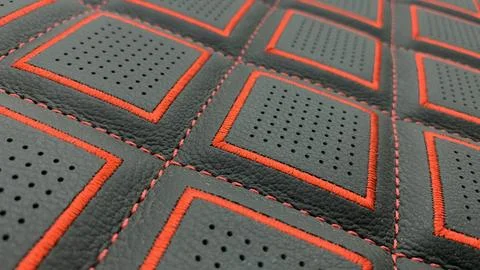 Close up leather texture diamond pattern Stock Photos