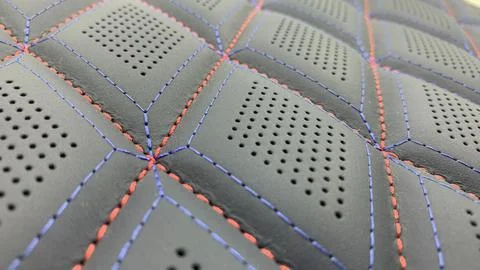 Close up leather texture diamond pattern Stock Photos