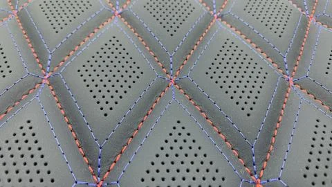 Close up leather texture diamond pattern Foto stock