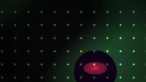 Close-up of LED lights on a dark background with colorful circles. Stock Footage 337456515