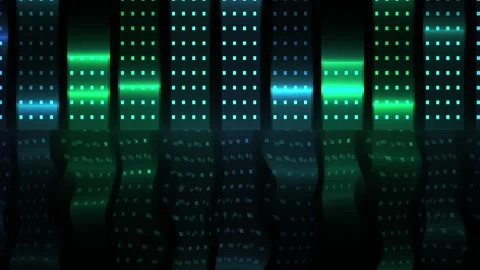 Close-up of LED screen with green blue light. Stock Footage 336226916