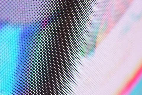 Close-up of Led screen surface video wall screen with glowing dot lights back Stock Photos