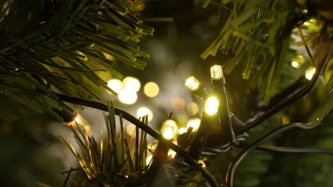 Close-up of LED sparkling decoration Stock Footage 83994065