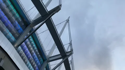 Close-Up LED Stadium Lights at BC Place Stock Footage 282405841
