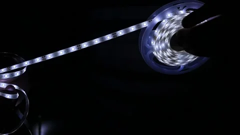 Close-up of the led strip in your hand Vídeos de archivo 147286142