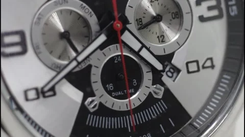 Close-Up of Lee Cooper Wristwatch with Multi-Function Dial Stock Footage 325853754