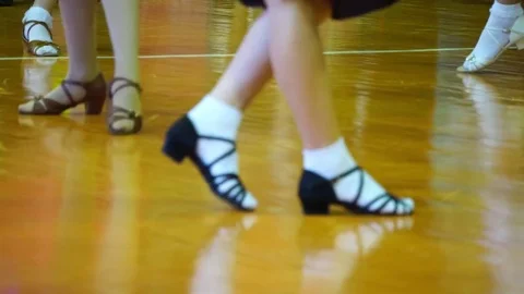 Close-up of legs dancing couples in ballroom Stock-Footage 70268023