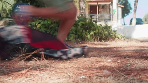 Close-up of the legs of running children, chasing or playing, a lot of people Stock-Footage 248519236