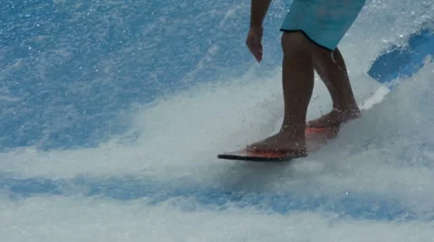Close up of Legs Waveboarding Stock Footage 46627094