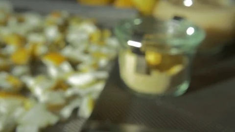 Close up lemon peel, dehydrated and ground Stock Footage 73575659