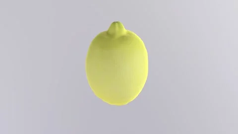 Close-up of a lemon rotating against a plain background Stock-Footage 283233185