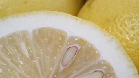 Close up Lemon Slices Video stock 97291588