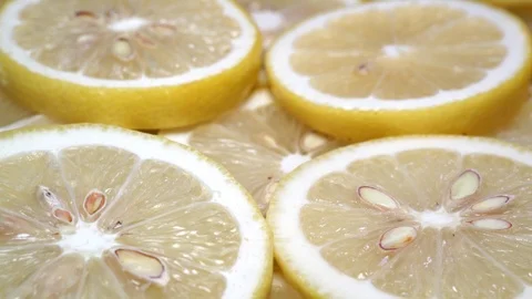 Close up Lemon Slices 库存影片 97291889