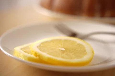 Close up of lemon slices Stock Photos