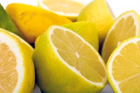 Close Up of Lemons Stock Photos