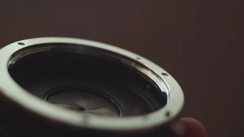 Close-up of the lens aperture. Stock Footage 104770736