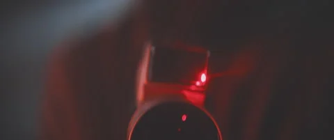 Close up lens of vintage camera Stock Footage 203563338