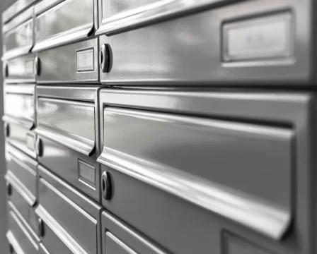 Close up of letterboxes Stock Photos