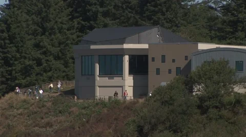 Close up of Lewis and Clark Interpretive center Stock Footage 56776618