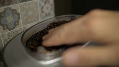 Close the lid with coffee beans Stock Footage 98808810