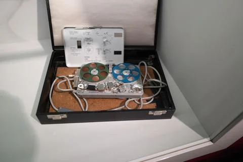 A close-up of a lie detector from the cold war Stock Photos