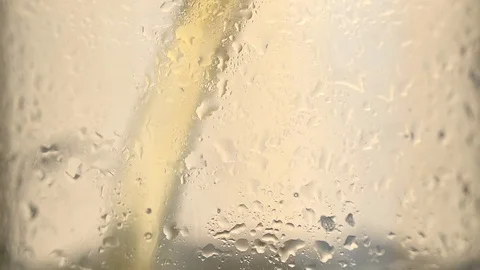 Close-up of light beer is poured into a mug Stock Footage 119370209