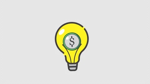 A close up of a light bulb with a dollar sign inside Stock Footage 280284816