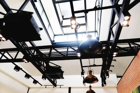 Close up of light bulb turn on in socket Stock-Fotos