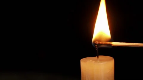 Close up of light of candle Stock Footage 61168363