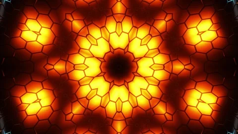 Close up of light fixture with circular design. Kaleidoscope VJ loop Stock Footage 252351767