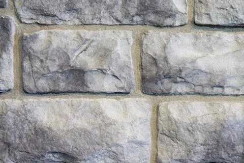 Close-Up of Light Gray Limestone Wall Texture with Natural Stone Pattern Stock Photos