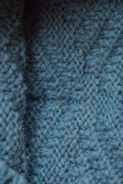 Close Up Of Light Green Knitted Wool Texture Background Stock Photos