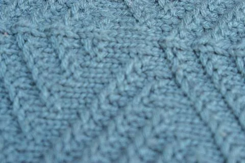 Close Up Of Light Green Knitted Wool Texture Background Foto stock