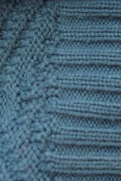Close Up Of Light Green Knitted Wool Texture Background Foto stock