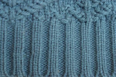 Close Up Of Light Green Knitted Wool Texture Background Stock Photos