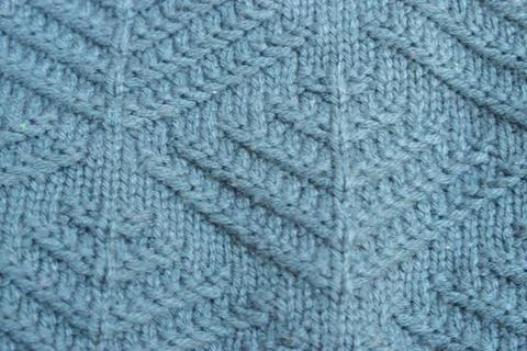 Close Up Of Light Green Knitted Wool Texture Background Foto stock