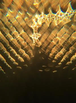 Close-up of a light pattern on a glass object Stock Photos