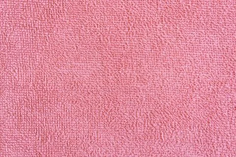 Close up light pink microfiber texture. Cleaning rag fluffy cloth Stock Photos