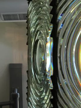 Close up of lighthouse glass 스톡 사진
