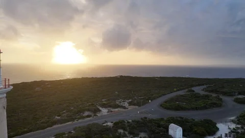 Close up of Lighthouse at sunset Stock Footage 317717168