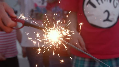 Close up Lighting Sparkler 스톡 동영상 99433015