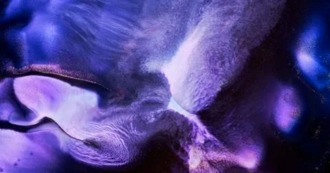 Close-up lilac black white ink splash abstract background. Dark violet blue Stock Illustration
