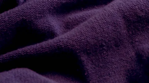 Close-Up Of Lilac Blue Wool Knit Material. Abstract Background of Lilac Blue Woo Stock Footage 137736844