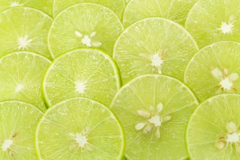 Close up lime lemon fresh slice Stock Photos