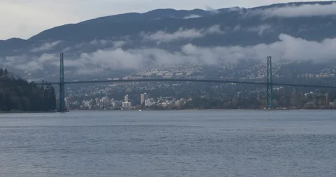 Close up of lions gate bridge Stock Footage 120891624