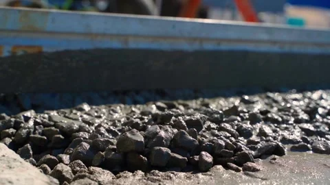 Close-up of liquid concrete leveling Stock Footage 311169512