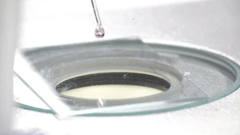 Close up liquid on flask Stock Footage 113478664