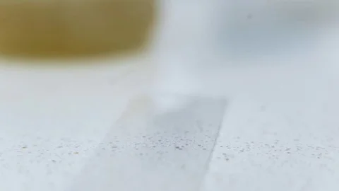 Close up of liquid prepared for microscopic examination 스톡 동영상 75342733