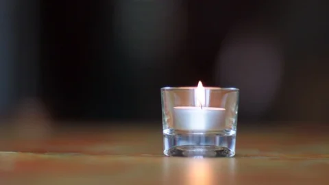 Close up of lit candle Stock Footage 120067884