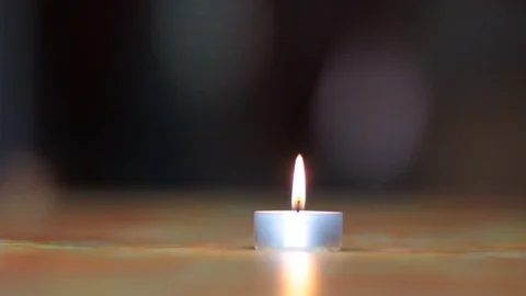 Close up of lit candle Stock Footage 120067897
